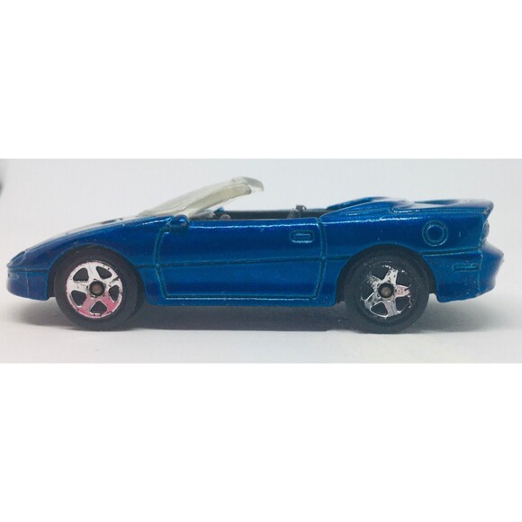 Hot Wheels Blue Black Racing Stripes 1995 Camaro Convertible Loose D44 VTG Wear - Picture 4 of 14